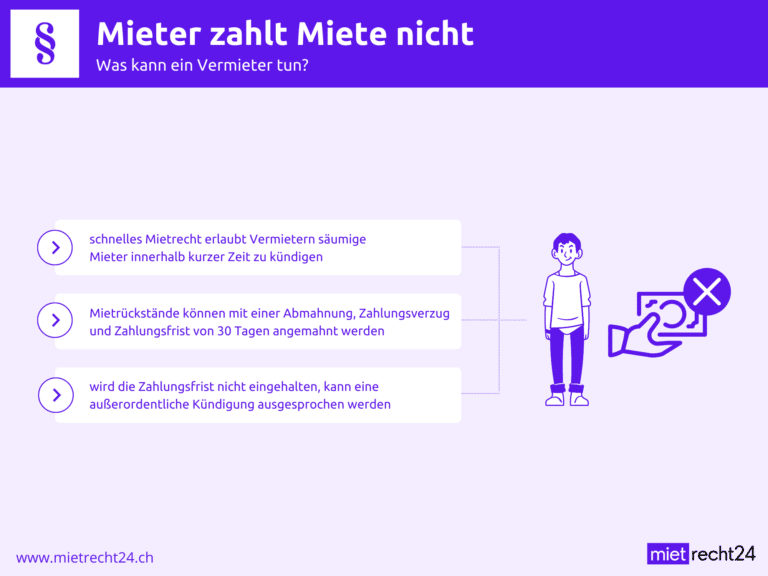 Infografik Mieter zahlt Miete nicht